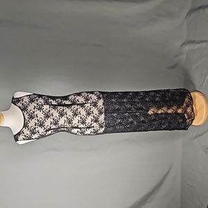 MADE IN CANADA Sheer lace full length dress